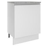 Bajo Mesada Madesa Glamy 60 x 60 cm 1 Puerta (Con Mesada) Blanco