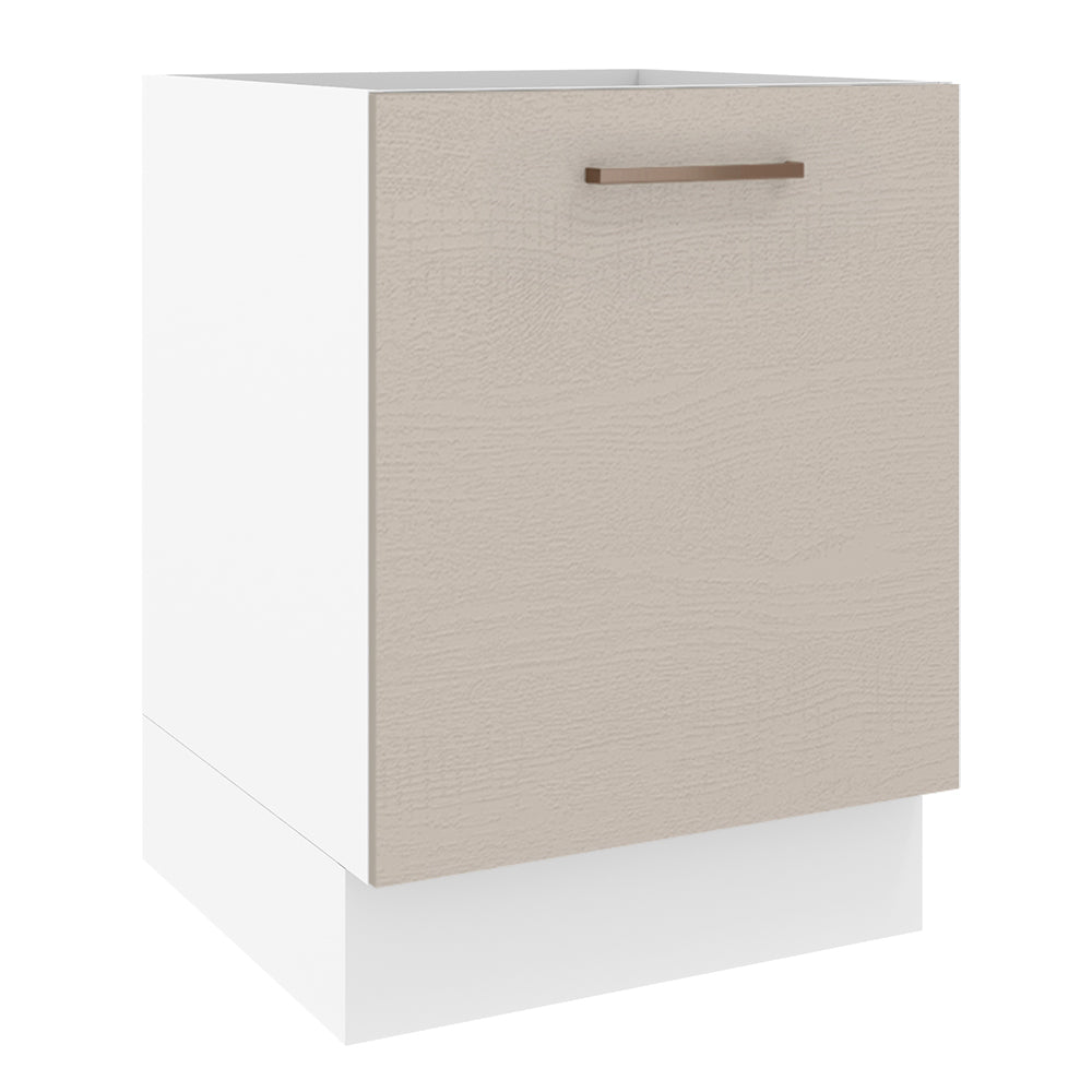 Bajo Mesada Cocina 60 x 60 cm 1 Puerta (Sin Mesada) Blanco/Crema Agata Madesa