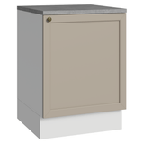 Bajo Mesada 60 x 60 cm 1 Puerta (Con Mesada) Blanco/Crema Vik Madesa