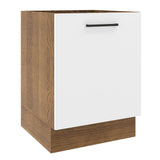Bajo Mesada Cocina 60 x 60 cm 1 Puerta (Sin Mesada) Marrón/Blanco Agata Madesa