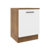 Bajo Mesada Cocina 60 x 60 cm 1 Puerta (Con Mesada) Marrón/Blanco Agata Madesa