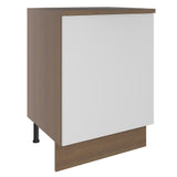 Bajo Mesada Cocina 60 x 60 cm 1 Puerta (Con Mesada) Marrón/Blanco Stella Madesa