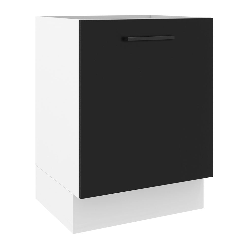 Bajo Mesada Cocina 60 x 60 cm 1 Puerta (Sin Mesada) Blanco/Negro Agata Madesa
