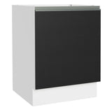 Bajo Mesada Cocina 60 x 60 cm 1 Puerta (Sin Mesada) Blanco/Negro Glamy Madesa