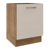 Bajo Mesada Cocina 60 x 60 cm 1 Puerta (Sin Mesada) Marrón/Crema Agata Madesa
