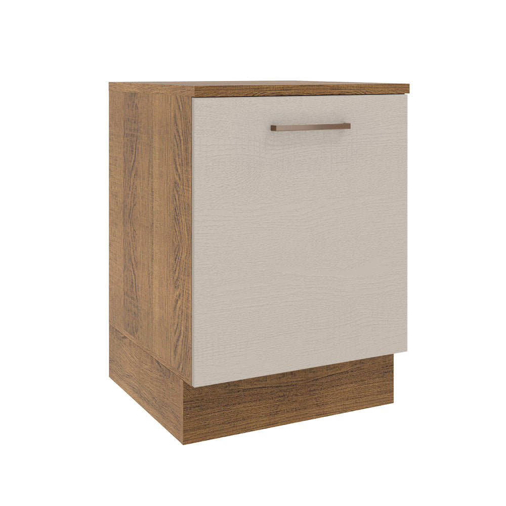 Bajo Mesada Cocina 60 x 60 cm 1 Puerta (Con Mesada) Marrón/Crema Agata Madesa