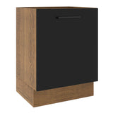 Bajo Mesada Cocina 60 x 60 cm 1 Puerta (Sin Mesada) Marrón/Negro Agata Madesa