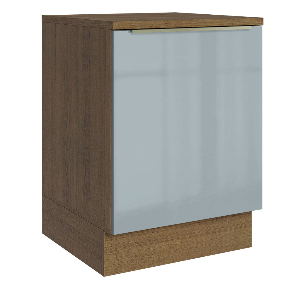 Bajo Mesada Cocina 60 x 60 cm 1 Puerta (Con Mesada) Marrón/Gris Lux Madesa
