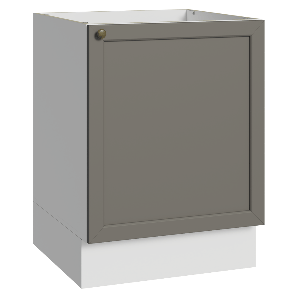 Bajo Mesada de Cocina 60 x 60 cm 1 Puerta (Sin Mesada) Blanco/Gris Vik Madesa