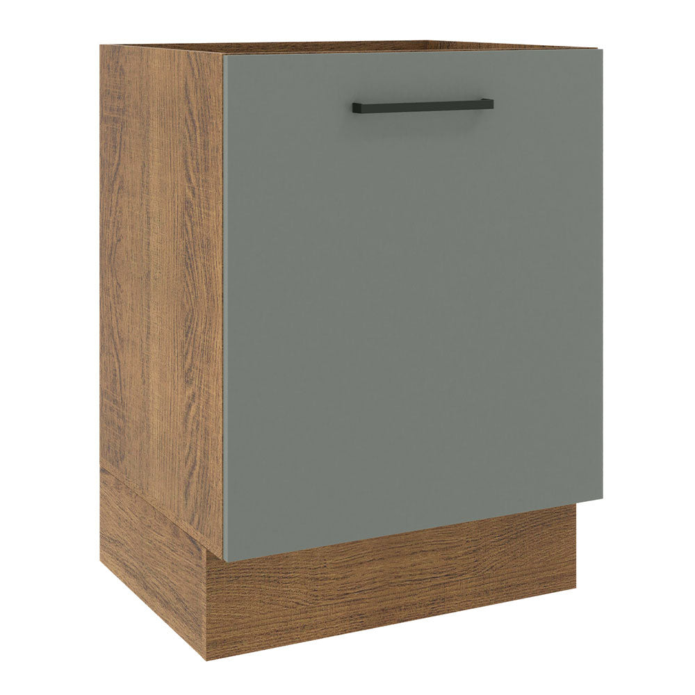 Bajo Mesada Cocina 60 x 60 cm 1 Puerta (Sin Mesada) Marrón/Gris Agata Madesa