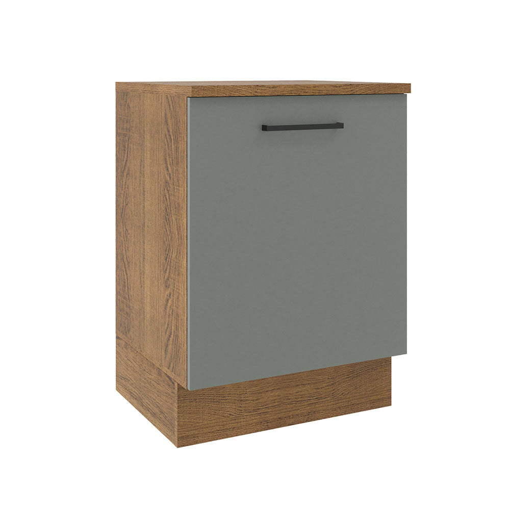 Bajo Mesada Cocina 60 x 60 cm 1 Puerta (Con Mesada) Marrón/Gris Agata Madesa