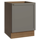 Bajo Mesada de Cocina 60 x 60 cm 1 Puerta (Sin Mesada) Marrón/Gris Vik Madesa