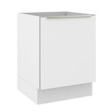 Bajo Mesada Cocina 60 x 60 cm 1 Puerta (Sin Mesada) Blanco/Blanco Aterciopelado Lux Madesa