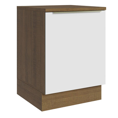 Bajo Mesada 60 cm 1 Puerta Marrón/Blanco Lux Madesa