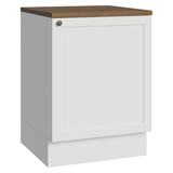 Bajo Mesada de Cocina 60 x 60 cm 1 Puerta (con Mesada) Blanco/Marrón Vik Madesa