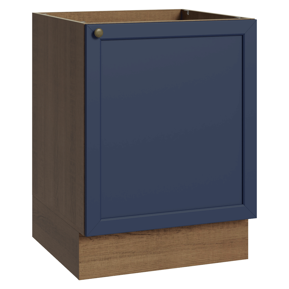 Bajo Mesada de Cocina 60 x 60 cm 1 Puerta (Sin Mesada) Marrón/Azul Vik Madesa