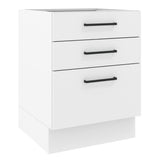 Bajo Mesada Cocina 60 x 60 cm 3 Cajones (Sin Mesada) Blanco Agata Madesa
