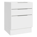 Bajo Mesada Cocina 60 x 60 cm 3 Cajones (Sin Mesada) Blanco Stella Madesa