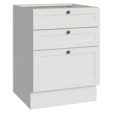 Bajo Mesada de Cocina 60 x 60 cm 3 Cajones (Sin Mesada) Blanco Vik Madesa