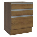 Bajo Mesada 60 x 60 cm 3 Cajones (Sin Mesada) Marrón Glamy Madesa