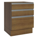 Bajo Mesada Cocina 60 x 60 cm 3 Cajones (Sin Mesada) Marrón Glamy Madesa