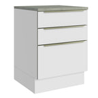 Bajo Mesada 60 cm 3 Cajones Blanco Lux Madesa