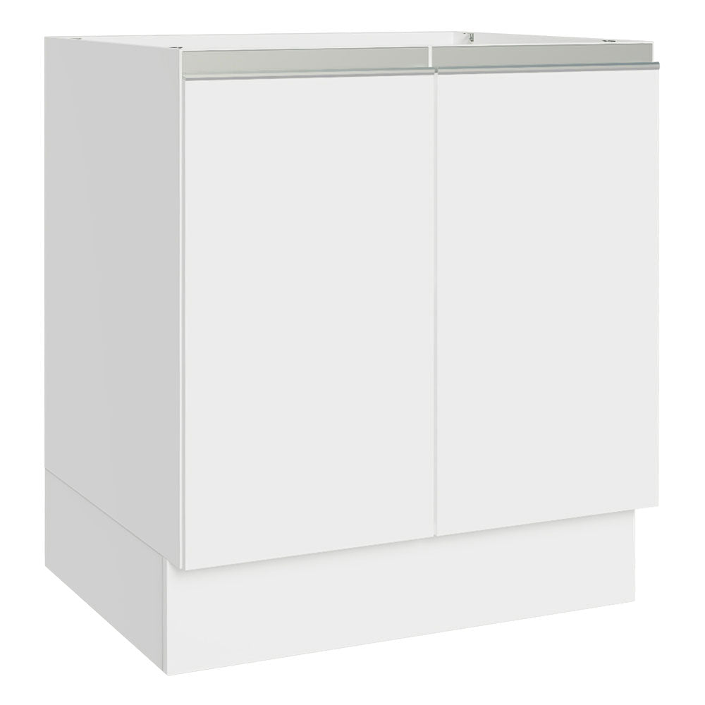 Bajo Mesada Cocina 70 x 60 cm 2 Puertas (Sin Mesada) Blanco Glamy Madesa