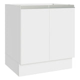 Bajo Mesada Cocina 70 x 60 cm 2 Puertas (Sin Mesada) Blanco Glamy Madesa
