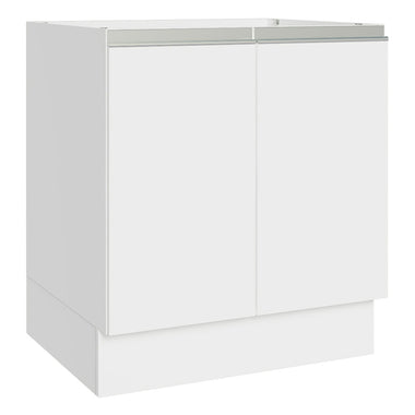 Bajo Mesada 70 cm 2 Puertas Sin Mesada Blanco Glamy Madesa