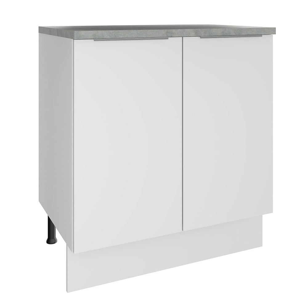 Bajo Mesada 70 cm x 60 cm, Sin cajones 2 Puertas Stella Blanco
