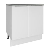 Bajo Mesada 70 cm x 60 cm, Sin cajones 2 Puertas Stella Blanco