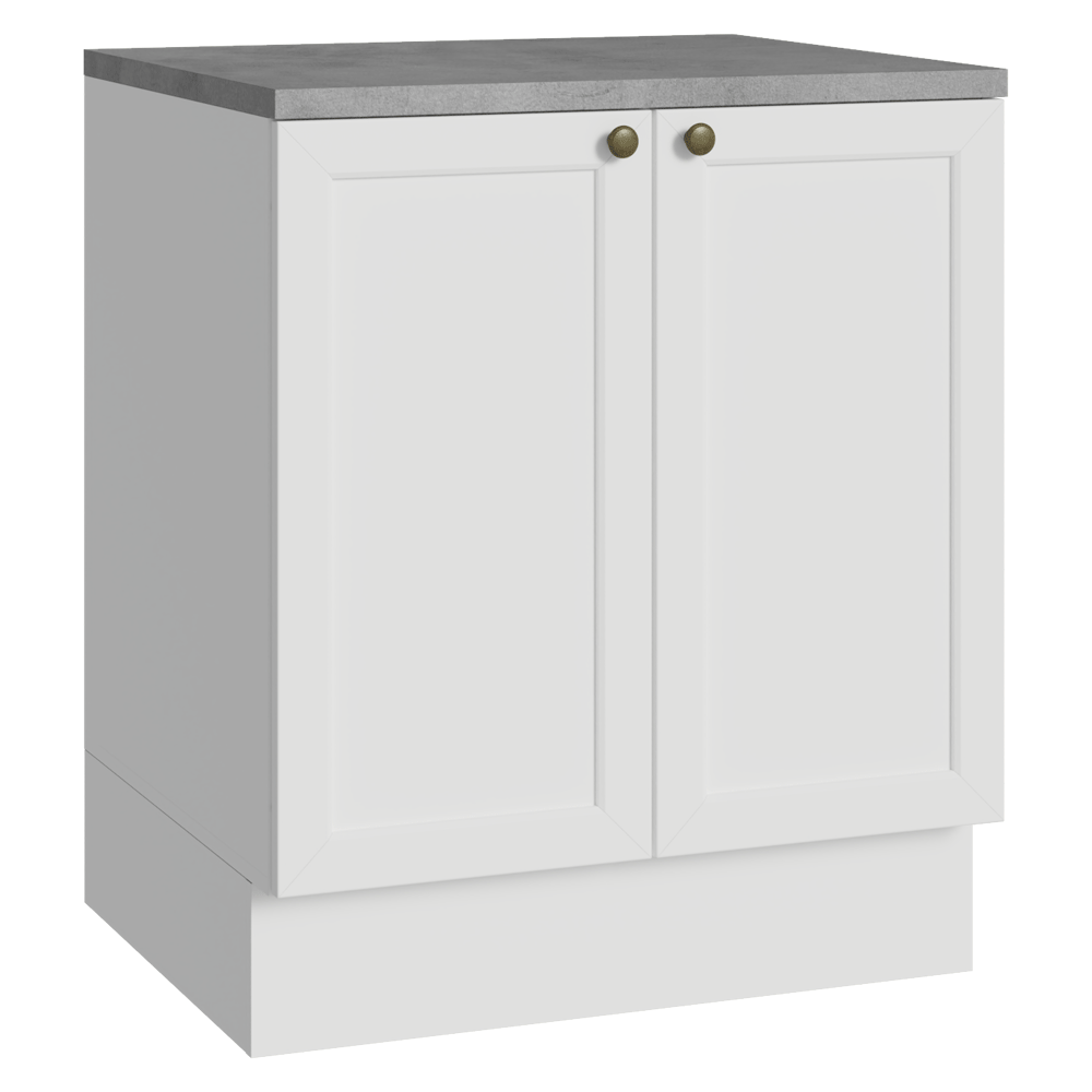 Bajo Mesada de Cocina 70 x 60 cm 2 Puertas (con Mesada) Blanco Vik Madesa