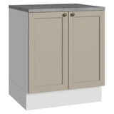 Bajo Mesada 70 x 60 cm 2 Puertas (Con Mesada) Blanco/Crema Vik Madesa