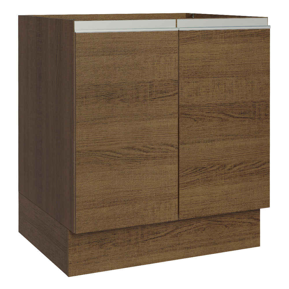 Bajo Mesada Cocina 70 x 60 cm 2 Puertas (Sin Mesada) Marrón Glamy Madesa