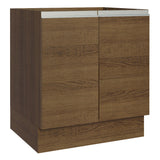 Bajo Mesada Cocina 70 x 60 cm 2 Puertas (Sin Mesada) Marrón Glamy Madesa