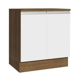 Bajo Mesada 70 x 60 cm 2 Puertas (Con Mesada) Marrón/Blanco Glamy Madesa