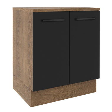 Bajo Mesada 70 cm 2 Puertas Marrón/Negro Agata Madesa