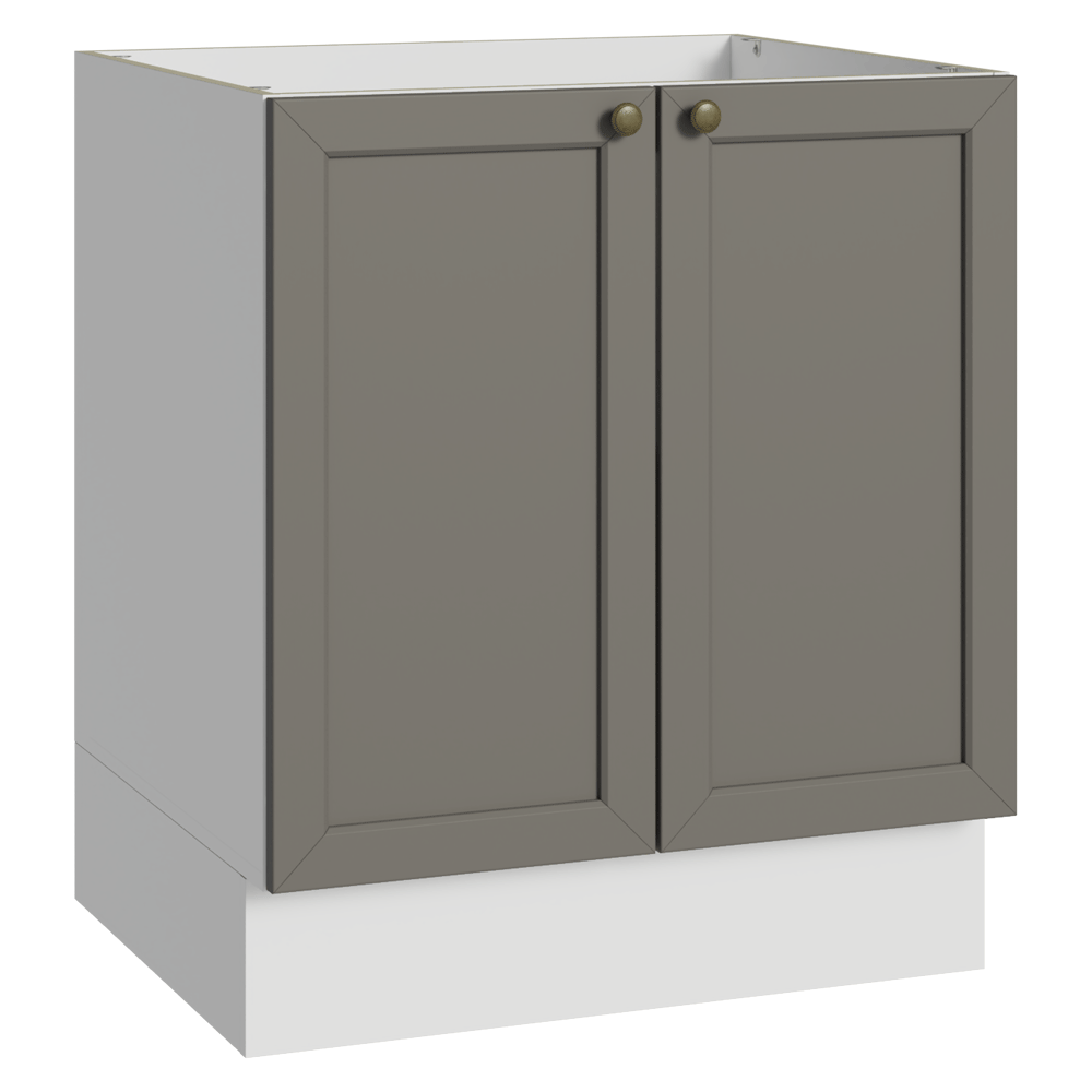 Bajo Mesada de Cocina 70 x 60 cm 2 Puertas (Sin Mesada) Blanco/Gris Vik Madesa