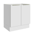 Bajo Mesada 70 x 60 cm 2 Puertas (Sin Mesada) Blanco/Blanco Aterciopelado Lux Madesa