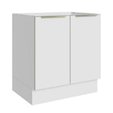 Bajo Mesada Cocina 70 x 60 cm 2 Puertas (Sin Mesada) Blanco/Blanco Aterciopelado Lux Madesa