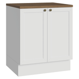 Bajo Mesada de Cocina 70 x 60 cm 2 Puertas (con Mesada) Blanco/Rustc Vik Madesa