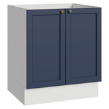 Bajo Mesada de Cocina 70 x 60 cm 2 Puertas (Sin Mesada) Blanco/Azul Vik Madesa