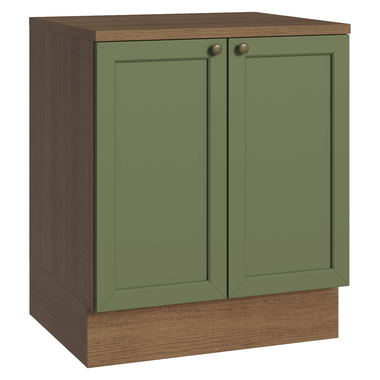 Bajo Mesada 70 cm 2 Puertas Marrón/Verde Vik Madesa