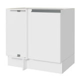 Bajo Mesada Esquinero 1 Puerta 60 cm Profundidad (Sin Mesada) Blanco Glamy Madesa