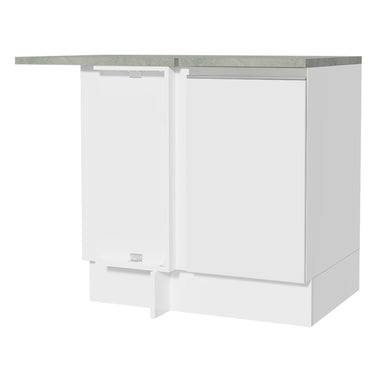 Bajo Mesada Esquinero 102 cm 1 Puerta Blanco Glamy Madesa