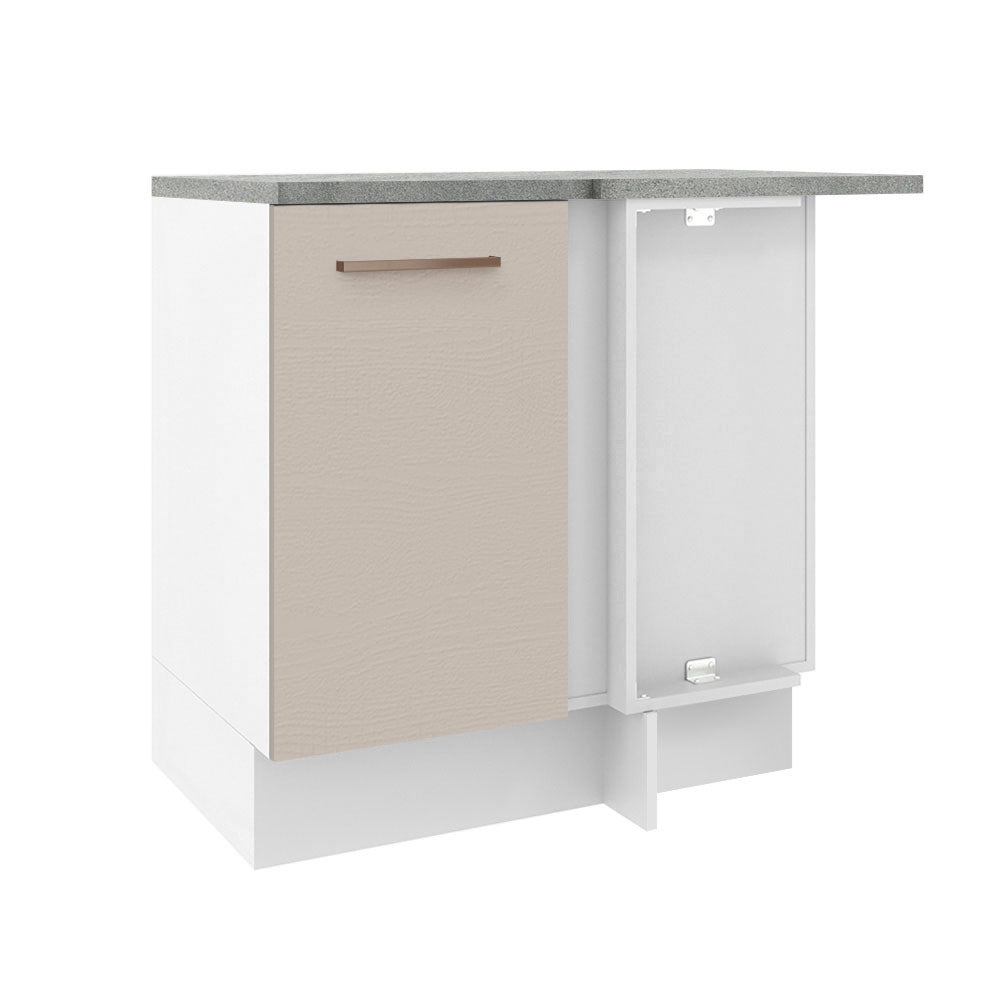 Bajo Mesada 102 cm x 64 cm, 1 Puerta Agata Blanco/Crema