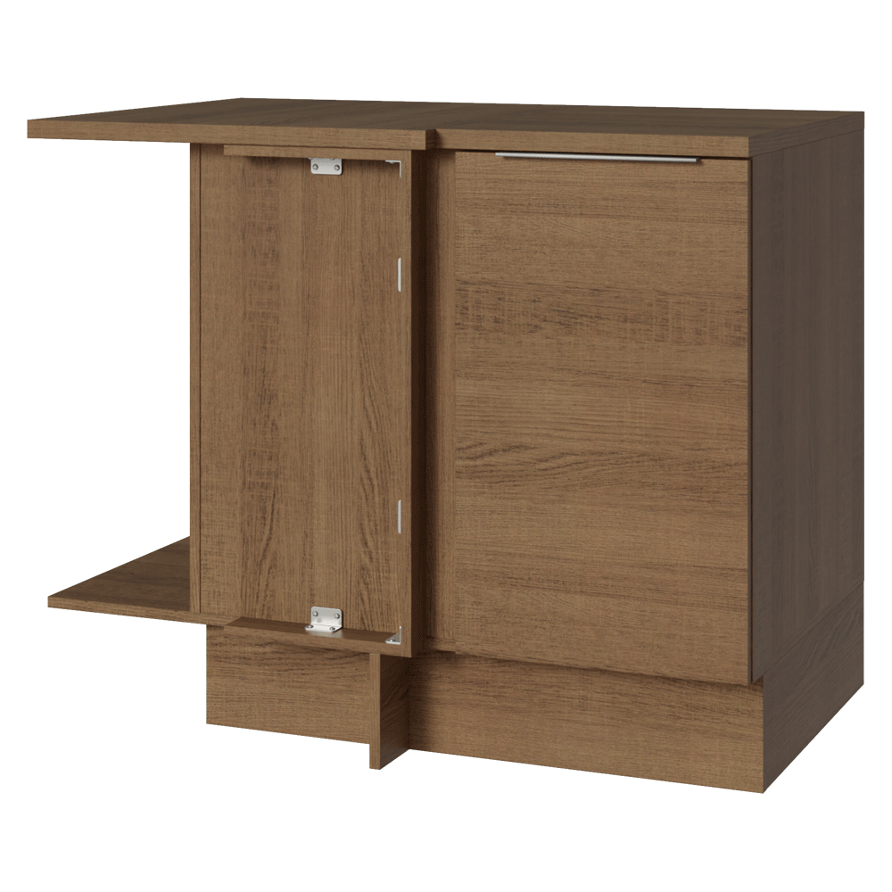 Bajo Mesada Cocina Esquinera 1 Puerta 60 cm Profundidad (Con Mesada) Marrón Stella Madesa