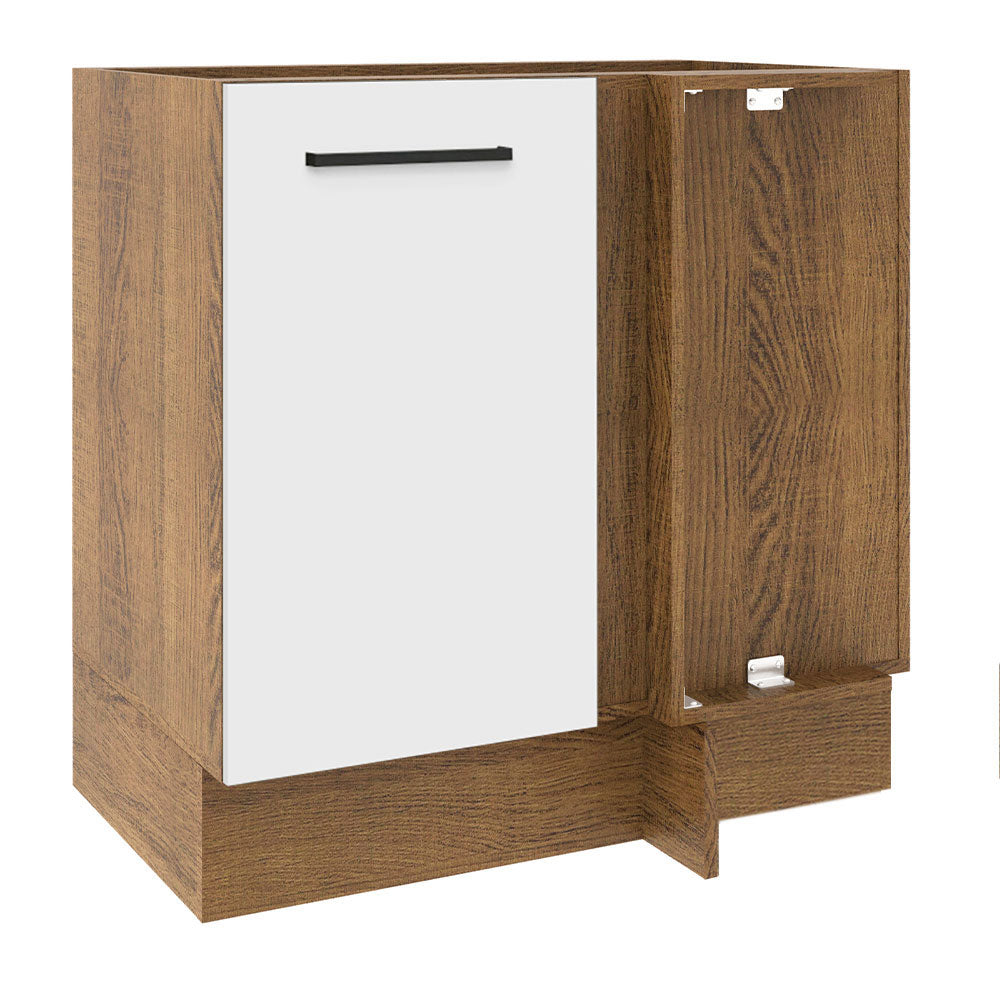 Bajo Mesada Cocina Esquinera 1 Puerta 60 cm Profundidad (Sin Mesada) Marrón/Blanco Agata Madesa