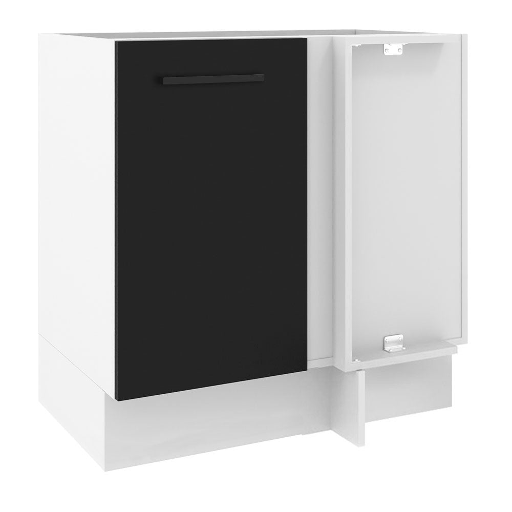 Bajo Mesada Cocina Esquinera 1 Puerta 60 cm Profundidad (Sin Mesada) Blanco/Negro Agata Madesa