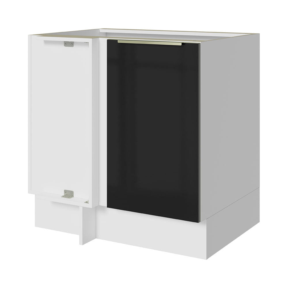 Bajo Mesada 80 cm x 60 cm, 1 Puerta Lux Blanco/Negro